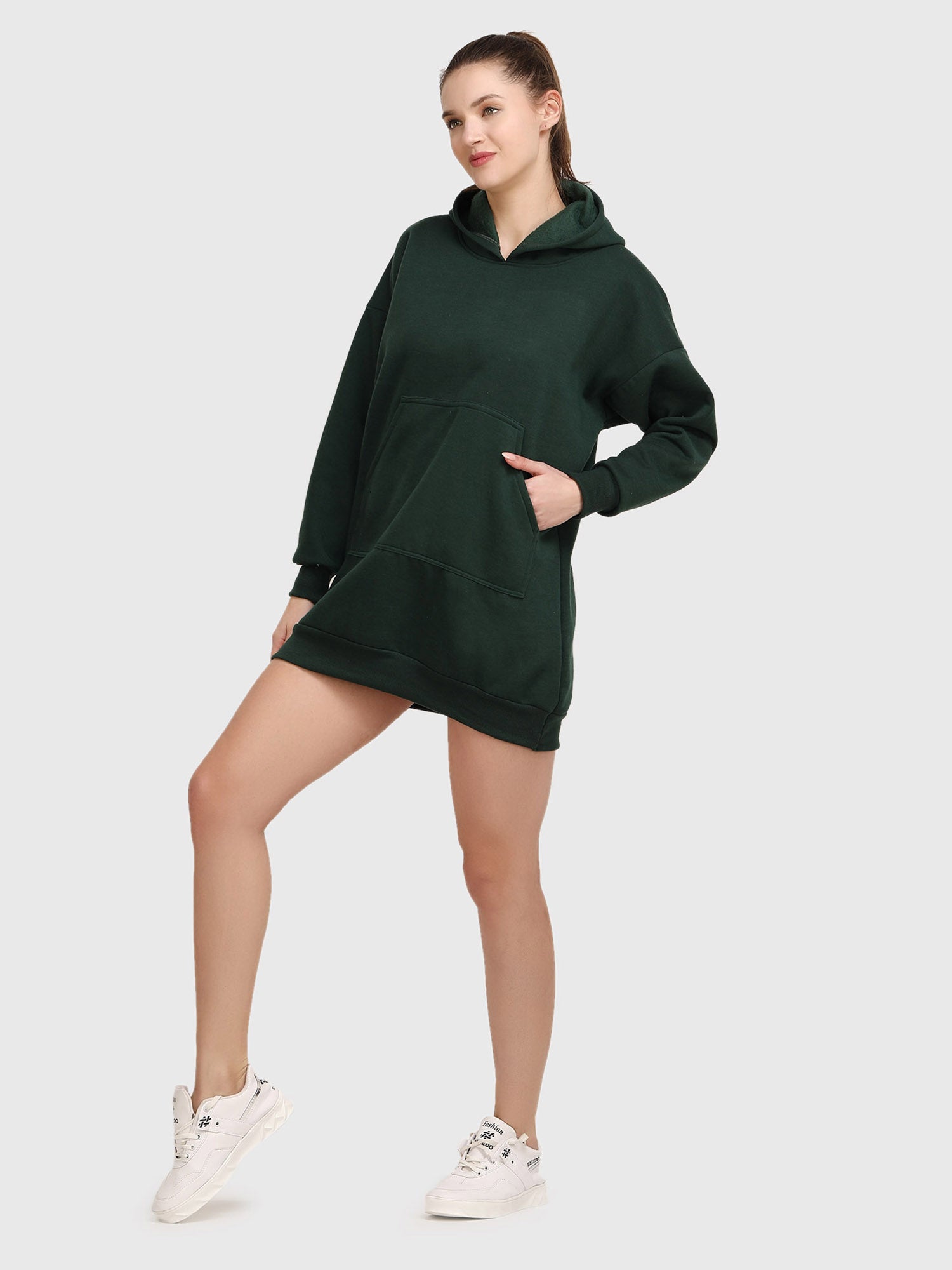 Women's Hooded Sweatshirt Dress