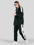 Women's Survival Game-Inspired Green Tracksuit - Jacket, T-Shirt & Joggers Set