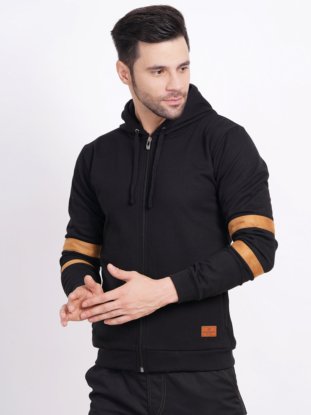 mens black zip hoodie