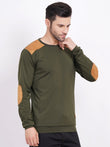 Men's Pullover with Leather patch