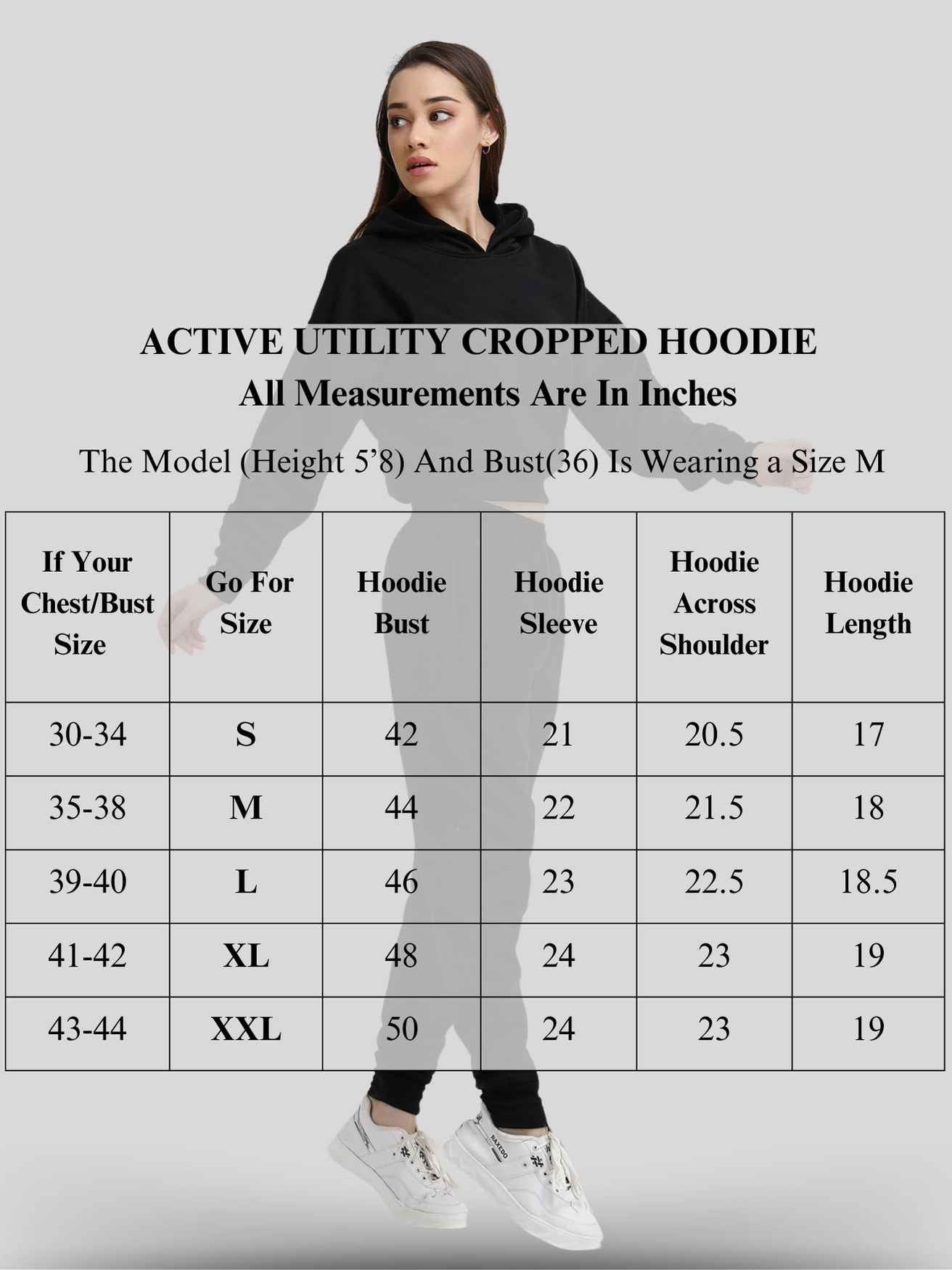 Women Hoodies Black - Cropped Hoodie