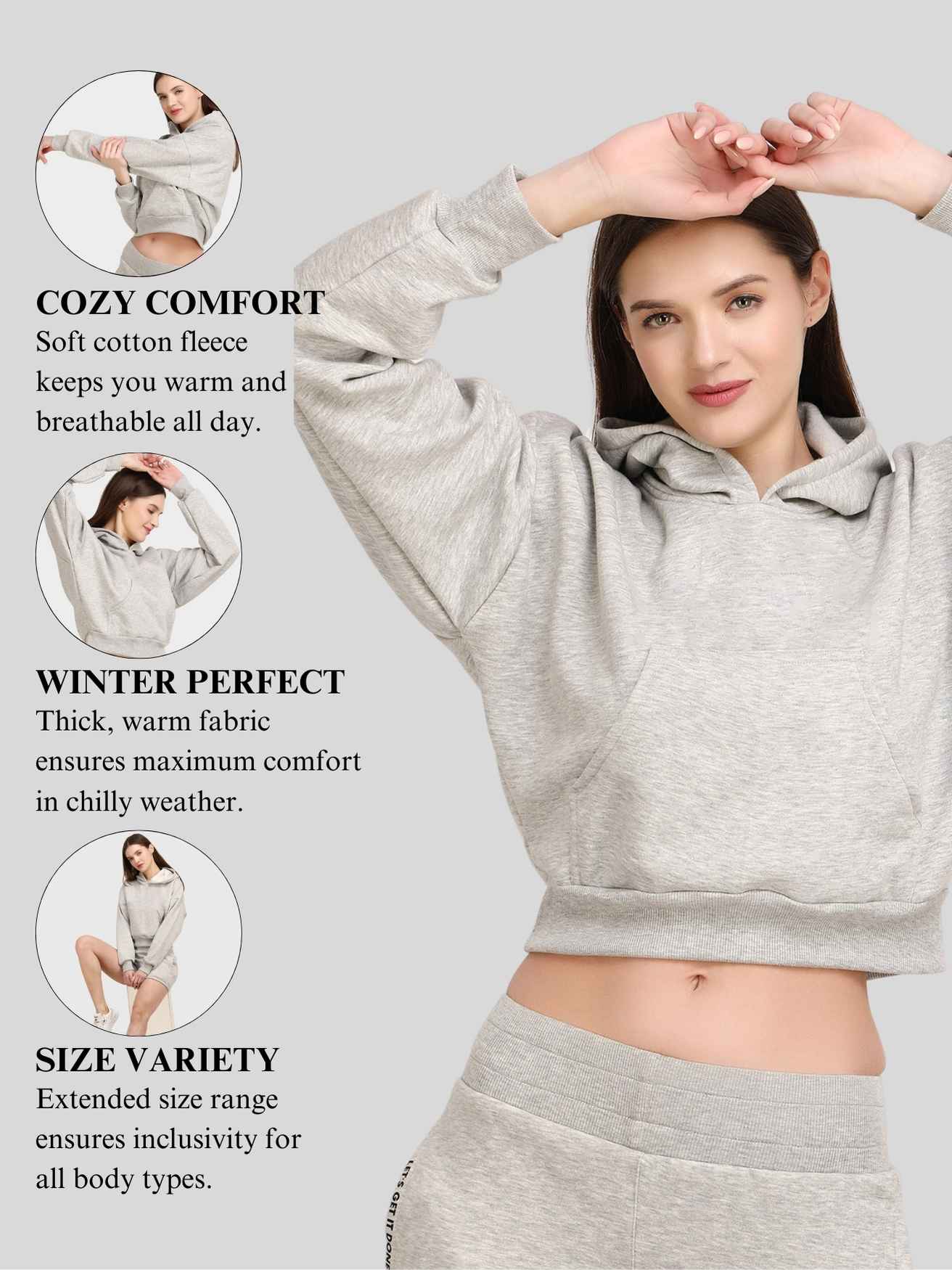 Soft Women Crop Hoodies